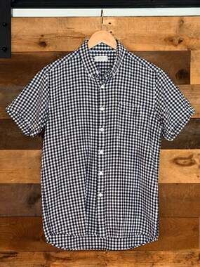 Saturdays New York City Men's Navy and White Gingham L
